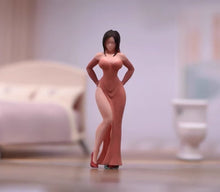 Load image into Gallery viewer, 1:64 Painted Figure Model Miniature Resin Diorama Sand Dress Lady Sexy Beauty