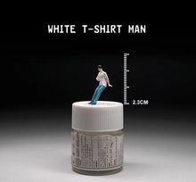 Load image into Gallery viewer, 1:64 Painted Figure Mini Model Miniature Car Scenes Resin Reclining Man Tee Boy