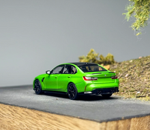Load image into Gallery viewer, AR 1:64 Green M3 G80 Sedan Sports Model Diecast Metal Car New Collection