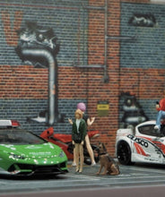 Load image into Gallery viewer, 1:64 Painted Figure Mini Model Miniature Car Scenes Resin Short Hair Girl Lady