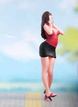 Load image into Gallery viewer, 1:64 Painted Figure Model Miniature Resin Diorama Sand Sexy Mini Skirt Girl Lady