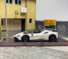Load image into Gallery viewer, U2 1:64 White SF90 Spider Super Racing Sports Model Diecast Resin Car Box