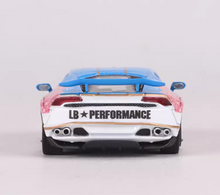 Load image into Gallery viewer, King 1:64 Blue Miku LP610 Huracan LBWK Sports Model Diecast Metal Car New