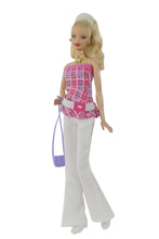 Load image into Gallery viewer, Barbie Doll Clothing 11.5&quot; Girl Wear Fashion Outfits 1/6 Top White Pants Bag Shoe
