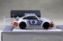 Load image into Gallery viewer, MM 1:64 Silver RWB 964 #8 Racing Sports Model Diecast Metal Car New Collection