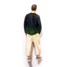 Load image into Gallery viewer, 1:64 Painted Figure Mini Model Miniature Resin Diorama Urban Man Black Shirt Tee