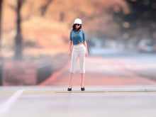 Load image into Gallery viewer, 1:64 Painted Figure Model Miniature Resin Diorama Sand Casual Trendy Girl Lady