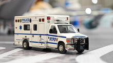 Load image into Gallery viewer, 1:64 596 White E450 Ambulance Police Emergency Van Model Diecast Metal Car New Collection