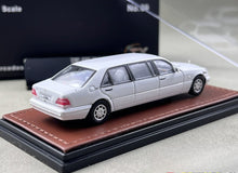 Load image into Gallery viewer, WTX 1:64 White S600 W140 Pullman Luxury Limousine Model Diecast Metal Car New Collection