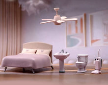 Load image into Gallery viewer, 1:64 Painted Figure Model Miniature Resin Diorama Sand Furniture Fan Bed Basin
