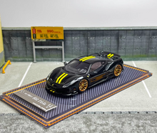 Load image into Gallery viewer, U2 1:64 Black Novitec 488 Pista Racing Sports Model Diecast Resin Car Box