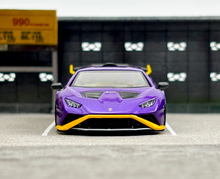 Load image into Gallery viewer, MINIGT 1:64 Purple Huracan STO Racing Sports Model Diecast Metal Car New Collection
