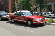 Load image into Gallery viewer, Rollin 1:64 Red Alexandria Fire EMS CROWN VICTORIA Model Diecast Metal Car New Collection
