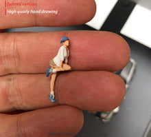 Load image into Gallery viewer, 1:64 Painted Figure Mini Model Miniature Resin Diorama Garage Repair Lady Girl