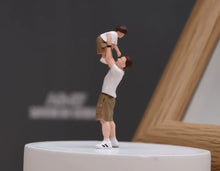 Load image into Gallery viewer, 1:64 Painted Figure Model Miniature Resin Diorama Toy Sand Father and Son Boy