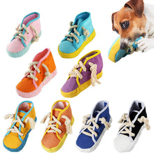 Load image into Gallery viewer, Dog Squeaky Toys Shoes-Shaped Chew Tear-Resistant Plush for Teeth Grinding Pet