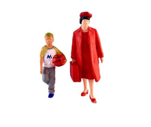 Load image into Gallery viewer, 1:64 Painted Figure Model Miniature Resin Diorama Elegant Woman Kid with Ball