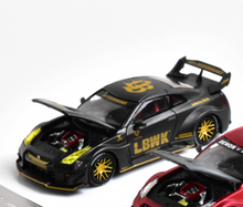 Load image into Gallery viewer, DK 1:64 APA Black Carbon GTR R35 LBWK Sports Model Diecast Metal Car New Collection