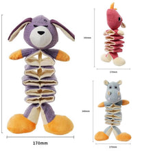 Load image into Gallery viewer, Dog Squeaky Toys Animal Shape Chew Puppy Fluffy Toy Teeth Grinding Safe Pet Cat