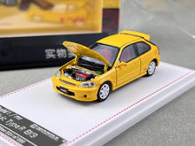 Load image into Gallery viewer, FH 1:64 Yellow Civic Type R EK9 Hatchback Sport Model Diecast Metal Car New Collection