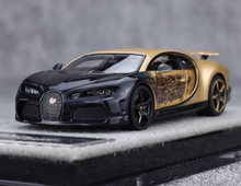 Load image into Gallery viewer, HH 1:64 Black Gold Chiron Super Sports Model Diecast Resin Car New Collection