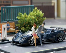Load image into Gallery viewer, 1:64 Painted Figure Mini Model Toy Miniature Car Scenes Resin Sitting Hat Man