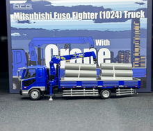 Load image into Gallery viewer, GCD 1:64 Blue Fuso Fighter Truck Crane Model Diecast Metal Car New Collection