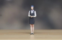 Load image into Gallery viewer, 1:64 Painted Figure Model Miniature Resin Diorama Sand Cabin Crew Fly Attendant