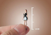 Load image into Gallery viewer, 1:64 Painted Figure Mini Model Miniature Car Scenes Resin Toy OL High Heel Lady