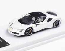 Load image into Gallery viewer, MJ 1:64 White SF90 Hard Top Racing Sports Model Diecast Metal Car New Collection