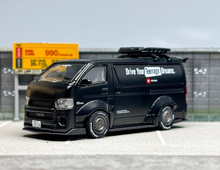 Load image into Gallery viewer, Tarmac 1:64 Black Hiace Widebody Mini Van Sports Model Diecast Metal Car New Collection