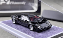 Load image into Gallery viewer, FY 1:64 Black Countach LP5000 S QV Racing Sports Model Diecast Metal Car New Collection