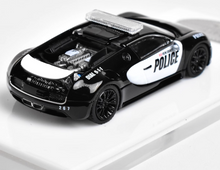 Load image into Gallery viewer, Mortal 1:64 Black Police Veyron SS Racing Sports Model Diecast Metal Car New Collection