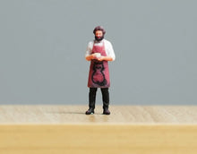 Load image into Gallery viewer, 1:24 Painted Figure Model Miniature Resin Diorama Sand Waiter Barista Man