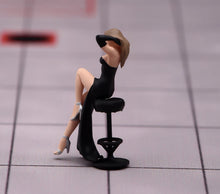Load image into Gallery viewer, 1:64 Painted Figure Model Miniature Resin Diorama Sand Toy Black Dress Woman