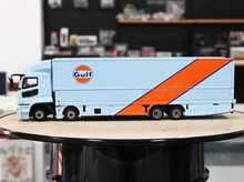 Load image into Gallery viewer, Tarmac 1:64 Fuso Blue Gulf Racing Truck Model Diecast Metal Car New Collection