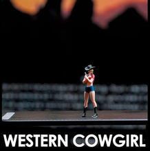 Load image into Gallery viewer, 1:64 Painted Figure Mini Model Miniature Resin Diorama Sand Western Cow Girl