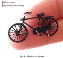Load image into Gallery viewer, 1:64 Painted Figure Mini Model Miniature Resin Diorama Retro Bike Bicycle Man New Scene