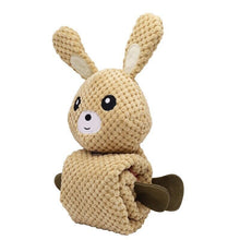 Load image into Gallery viewer, Dog Squeaky Toys Rabbie Shape Chew Puppy Fluffy Feeding Toy Teeth Grinding Pet