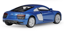 Load image into Gallery viewer, WELLY 1:36 Blue R8 V10 Hatchback Racing Sports Model Diecast Toy Metal Car BN