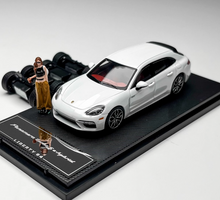 Load image into Gallery viewer, Liberty 1:64 White Panamera Turbo S Figure Sport Model Diecast Metal Car New Collection