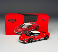 Load image into Gallery viewer, BBR 1:64 Red 296 GTB Racing Sports Model Diecast Metal Car Box New Collection