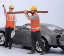 Load image into Gallery viewer, 1:24 Painted Figure Model Miniature Resin Construction Workers Builders Men Set