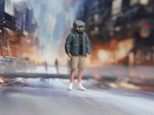 Load image into Gallery viewer, 1:64 Painted Figure Model Miniature Resin Diorama Sand Robot Man Boy Stand Toy