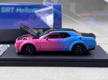 Load image into Gallery viewer, SH 1:64 Pink Blue Challenger SRT Hellcat Sports Model Diecast Metal Car New Collection
