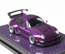 Load image into Gallery viewer, Flame 1:64 Purple Carbon RWB 993 Sports Model Diecast Metal Car New Collection