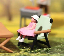 Load image into Gallery viewer, 1:64 Painted Figure Model Miniature Resin Diorama Sand Pink Dress Little Girl Collection