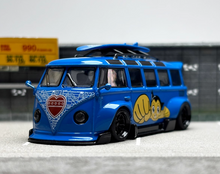 Load image into Gallery viewer, 1:64 Flame Blue VW T1 Van Camper Bus Kombi Sports Model Diecast Metal Car New Collection