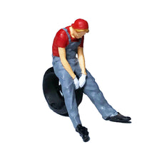 Load image into Gallery viewer, 1:64 Painted Figure Mini Model Miniature Resin Diorama Car Repairman Repaired R