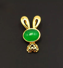 Load image into Gallery viewer, Nature Jade Cute Bunny Pendant Necklace Gift Jewelry charm Blessing Lucky New c